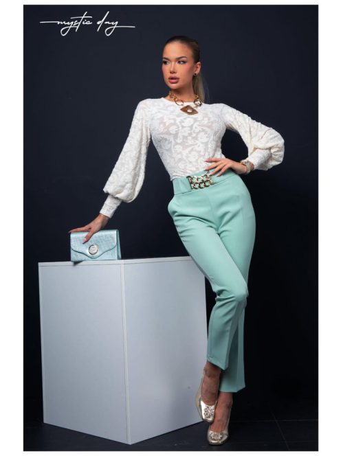 Mystic Day Ekrü Raglán Buggyos Ujjú Felső-L