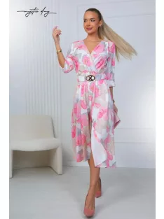 Mystic Day Pink-Beige Mintás Gréti Ruha