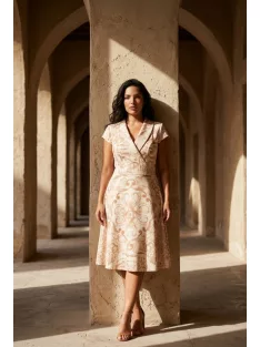 Mystic Day Beige-Mintás Zina Ruha