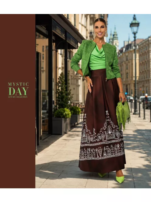 Mystic Day Barna Mintás Karolina Szoknya