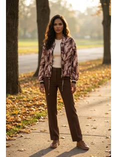 Mystic Day Beige-Barna Mintás Mayssa Kabát