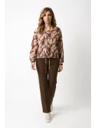 Mystic Day Beige-Barna Mintás Mayssa Kabát