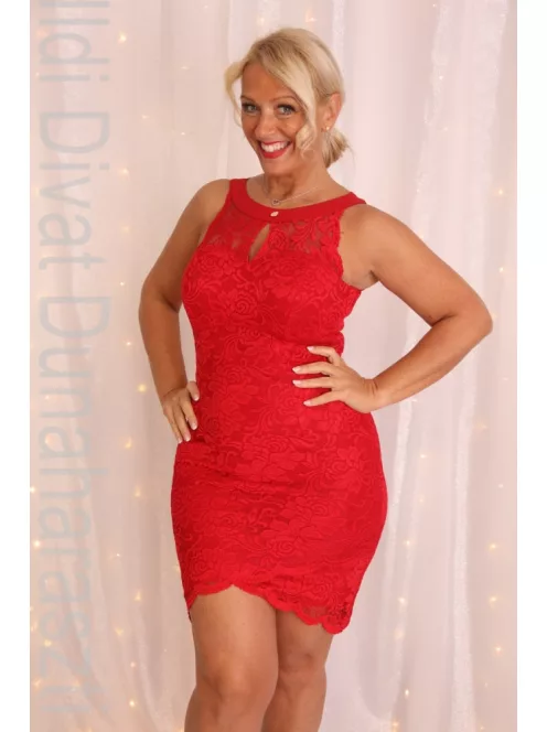 Mystic Day Piros Csipkés Hajni Ruha