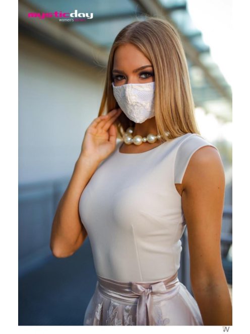 Mystic Day Ekrü csipkés maszk