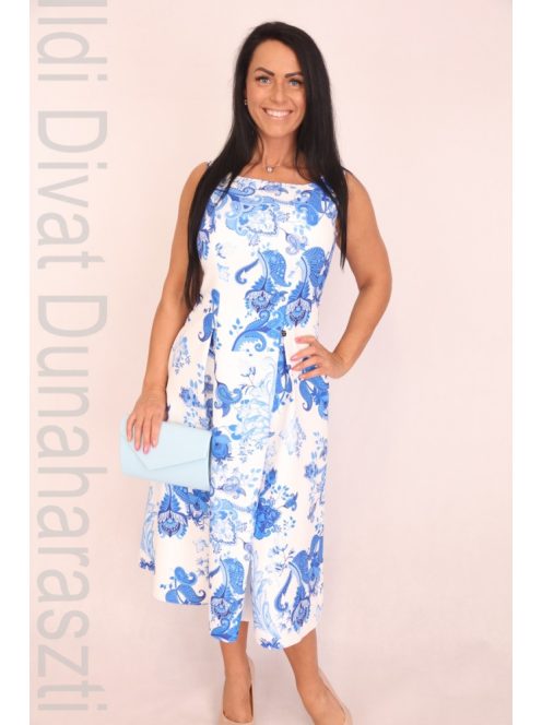 Mystic Day Királykék Mintás Sissy Ruha