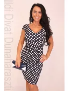 Mystic Day Sötétkék-Pöttyös V-Cosmo Ruha