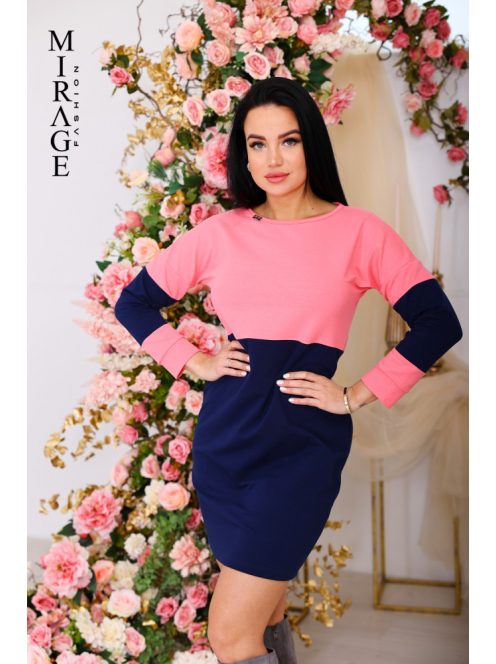Mirage Fashion Trigani Rózsaszín-Kék Ruha