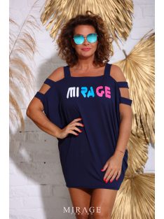 Mirage Fashion Cikkcakk Sötétkék Tunika