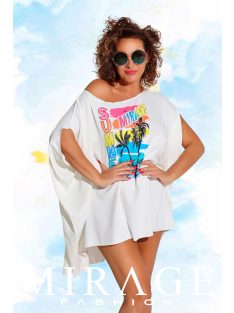 Mirage Fashion Bella Fehér Mintás Tunika