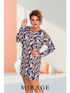 Mirage Fashion Krups Barna Mintás Tunika