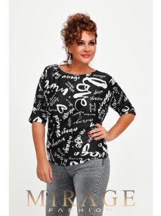 Mirage Fashion League Fekete-Fehér Mintás Felső