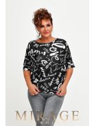 Mirage Fashion League Fekete-Fehér Mintás Felső