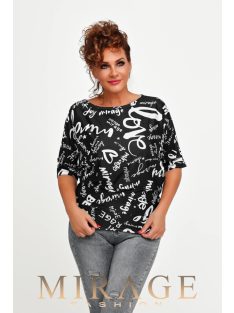 Mirage Fashion League Fekete-Fehér Mintás Felső