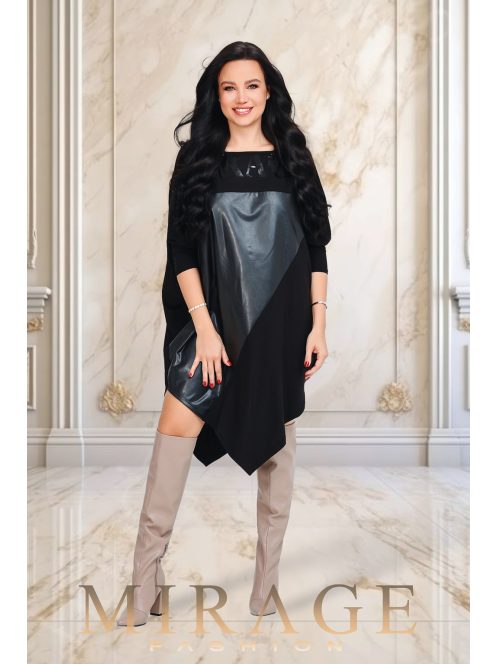 Mirage-Fashion Nefertiti Fekete Fekete Tunika