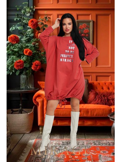 Mirage-Fashion Agerol Tégla-Írásos Tunika