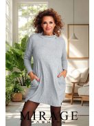 Mirage Fashion Taxi Szürke Kötött Ruha