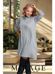 Mirage Fashion Taxi Szürke Kötött Ruha
