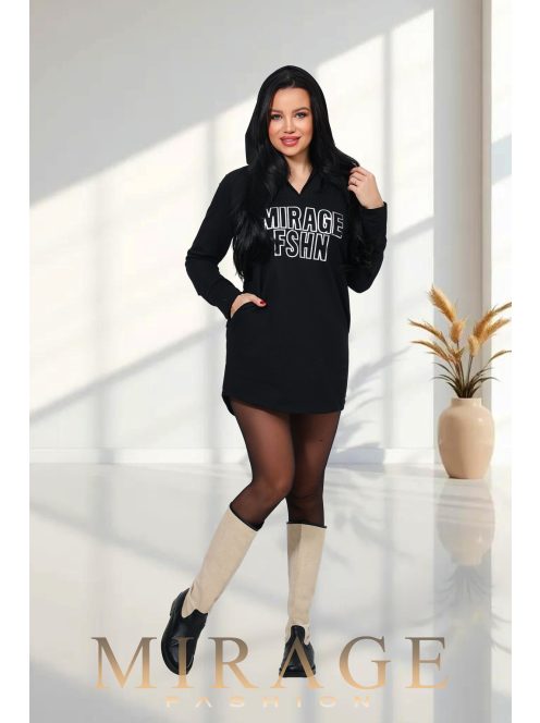 Mirage Fashion Unique Fekete-Ezüst Tunika