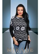 Mirage Fashion Joyce Fekete-Fehér Mintás Felső