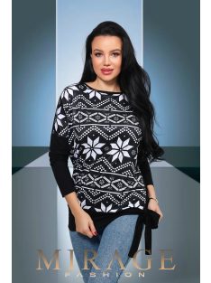 Mirage Fashion Joyce Fekete-Fehér Mintás Felső