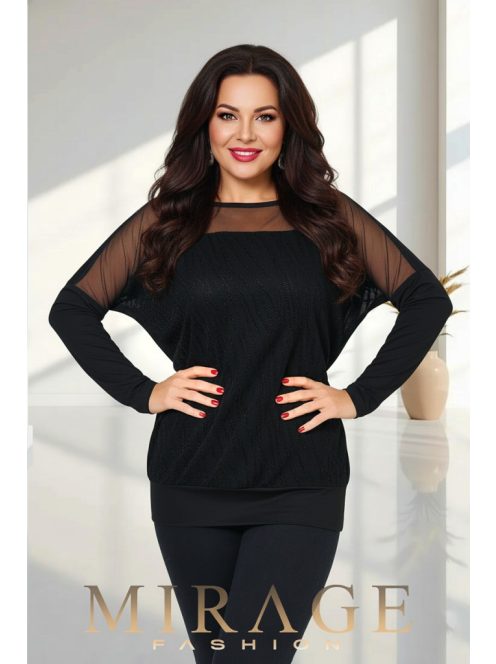 Mirage Fashion Enjoy Fekete-Csillogós Felső