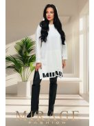 Mirage Fashion Ginger Ekrü-Fekete Futter Tunika