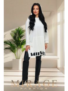 Mirage Fashion Ginger Ekrü-Fekete Futter Tunika