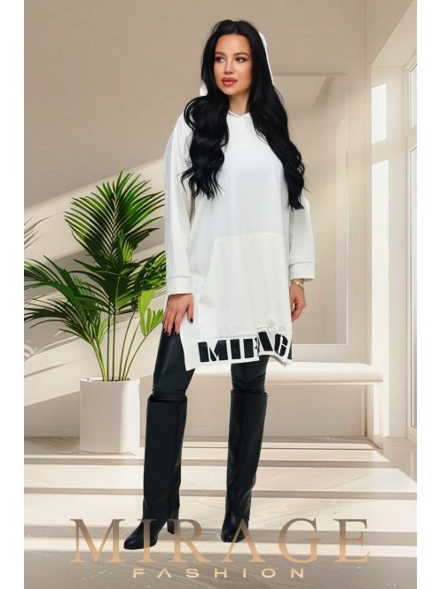 Mirage Fashion Ginger Ekrü-Fekete Futter Tunika