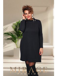 Mirage Fashion Siny Fekete Kötött Ruha