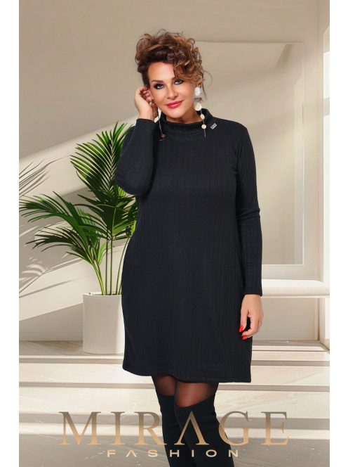 Mirage Fashion Siny Fekete Kötött Ruha