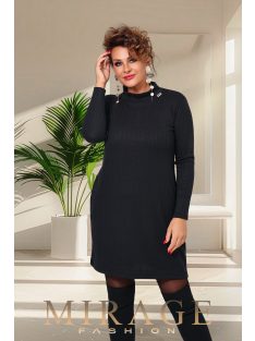 Mirage Fashion Siny Fekete Kötött Ruha