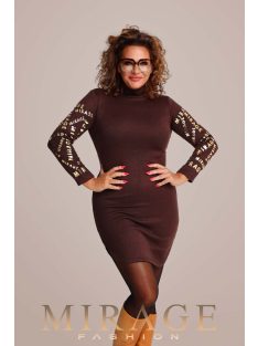Mirage Fashion Dobble Barna Kötött Ruha