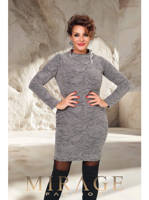 Mirage Fashion Free Fekete-Arany Csillogós Ruha