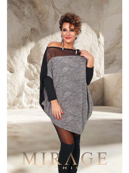 Mirage Fashion Song Fekete-Arany Csillogós Tunika