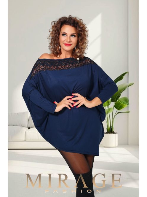 Mirage Fashion Song Sötétkék Csipkés Tunika