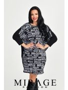 Mirage Fashion Minna Fekete-Fehér Mintás Tunika