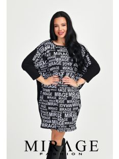 Mirage Fashion Minna Fekete-Fehér Mintás Tunika