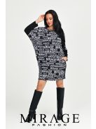 Mirage Fashion Minna Fekete-Fehér Mintás Tunika