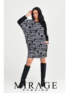 Mirage Fashion Minna Fekete-Fehér Mintás Tunika