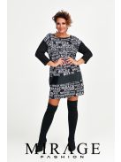 Mirage Fashion Eldzsí Fekete-Fehér Mintás Tunika