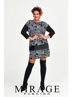 Mirage Fashion Eldzsí Fekete-Fehér Mintás Tunika