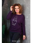 Mirage Fashion Eperke Lila Manós Tunika