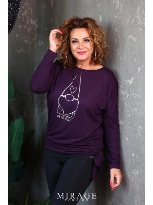 Mirage Fashion Eperke Lila Manós Tunika