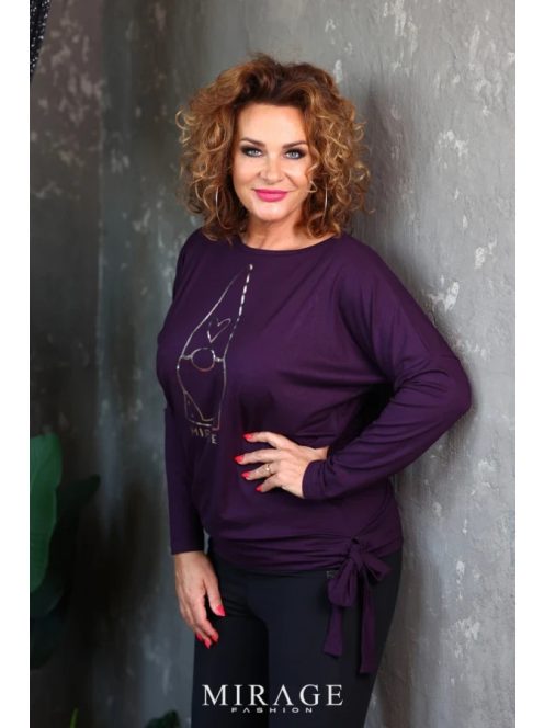 Mirage Fashion Eperke Lila Manós Tunika