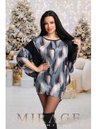 Mirage Fashion Hunter Szürke-Mályva Mintás Tunika