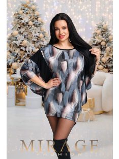 Mirage Fashion Hunter Szürke-Mályva Mintás Tunika