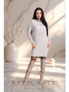 Mirage Fashion Hannaróza Beige Kötött Tunika