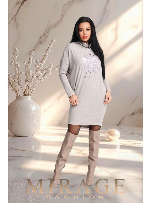 Mirage Fashion Hannaróza Beige Kötött Tunika