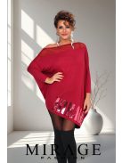 Mirage Fashion Song Bordó Neccbetétes Tunika