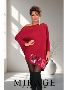 Mirage Fashion Song Bordó Neccbetétes Tunika